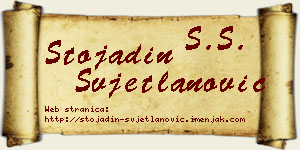 Stojadin Svjetlanović vizit kartica